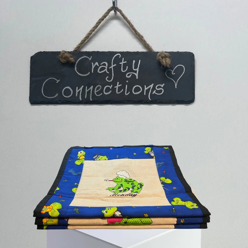 Days of the Week Frog  Wall Hanging