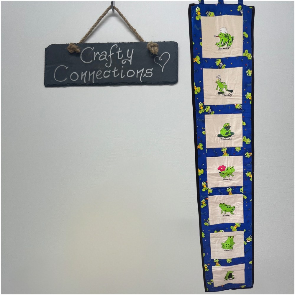 Days of the Week Frog  Wall Hanging