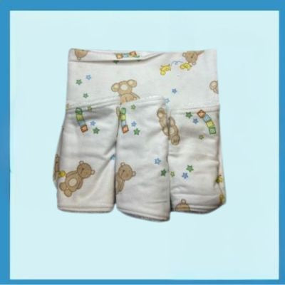 Baby Wrap and 3 Burp Cloths