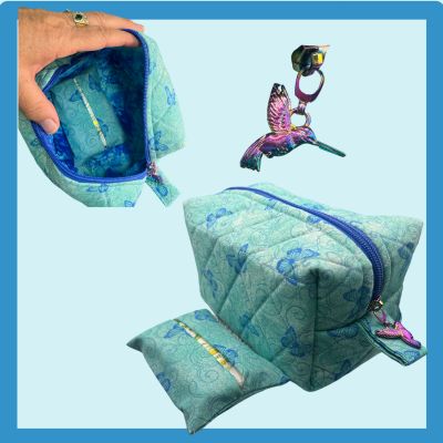 Boxed zipper pouch