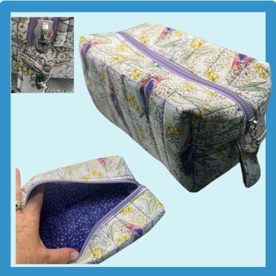 Boxed zipper pouch